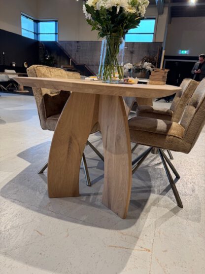 Eikenhouten eettafel slipper model - Afbeelding 15