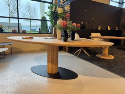 Eettafel Eikenhout Rond 688 - Afbeelding 8