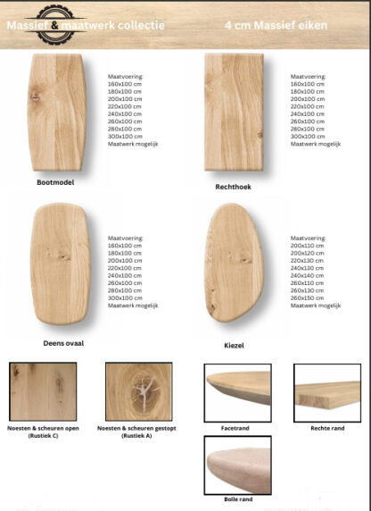 Eikenhouten eettafel Deens ovaal - Afbeelding 12