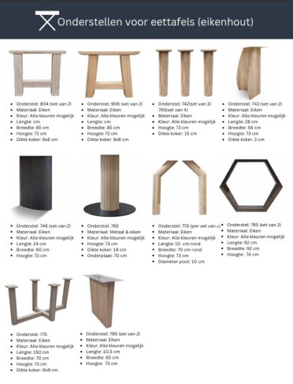 Eettafel Eikenhout Rond 688 - Afbeelding 11