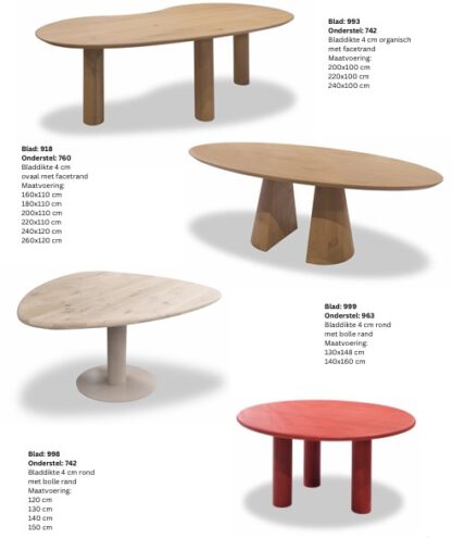 Eettafel Eikenhout Rond 688 - Afbeelding 10